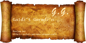 Galát Germán névjegykártya